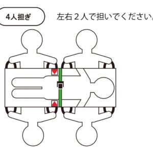 松岡 ベルカ 簡易ベルト担架 RB-180｜8か所持ち手・3～4人搬送